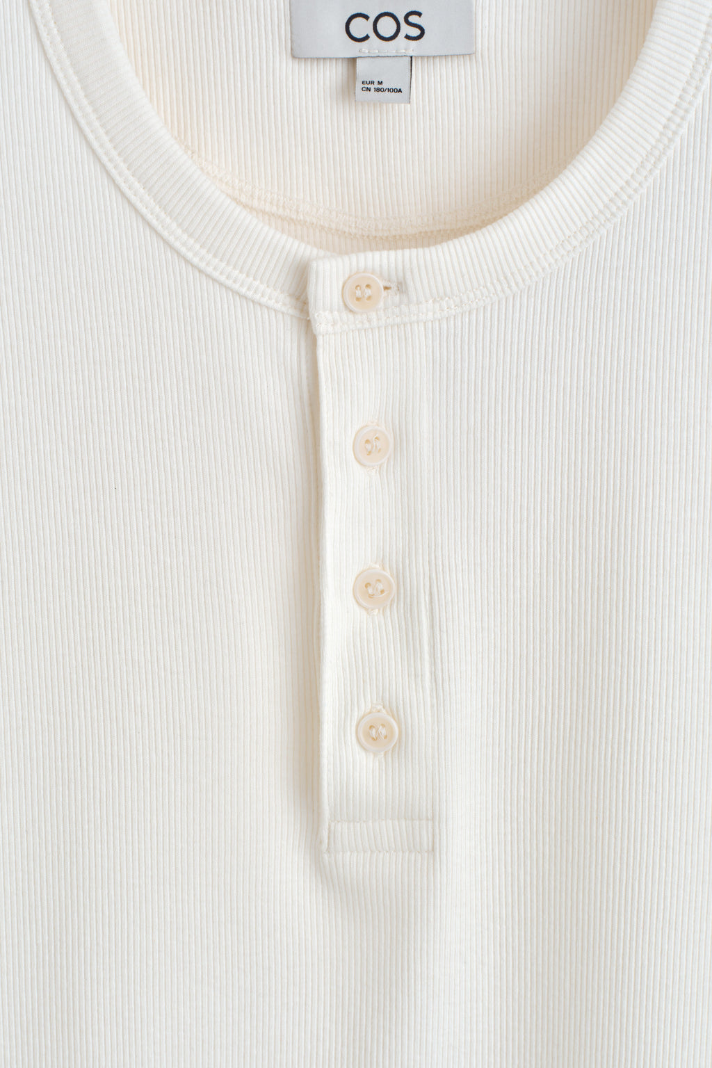 REFERENZ Lieferant (COS) - ribbed henley off-white, view 7