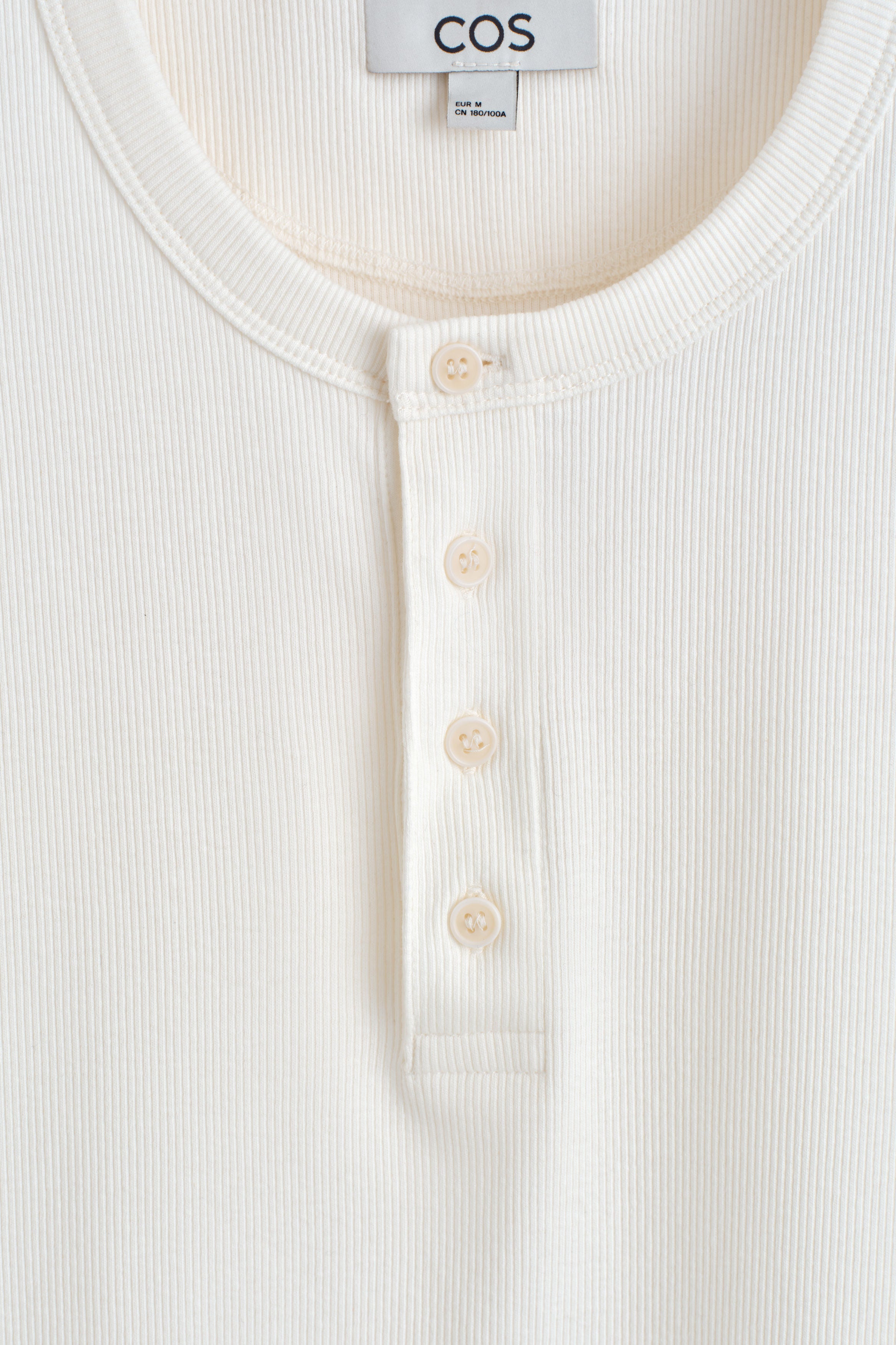 REFERENZ Lieferant (COS) - ribbed henley off-white, view 7