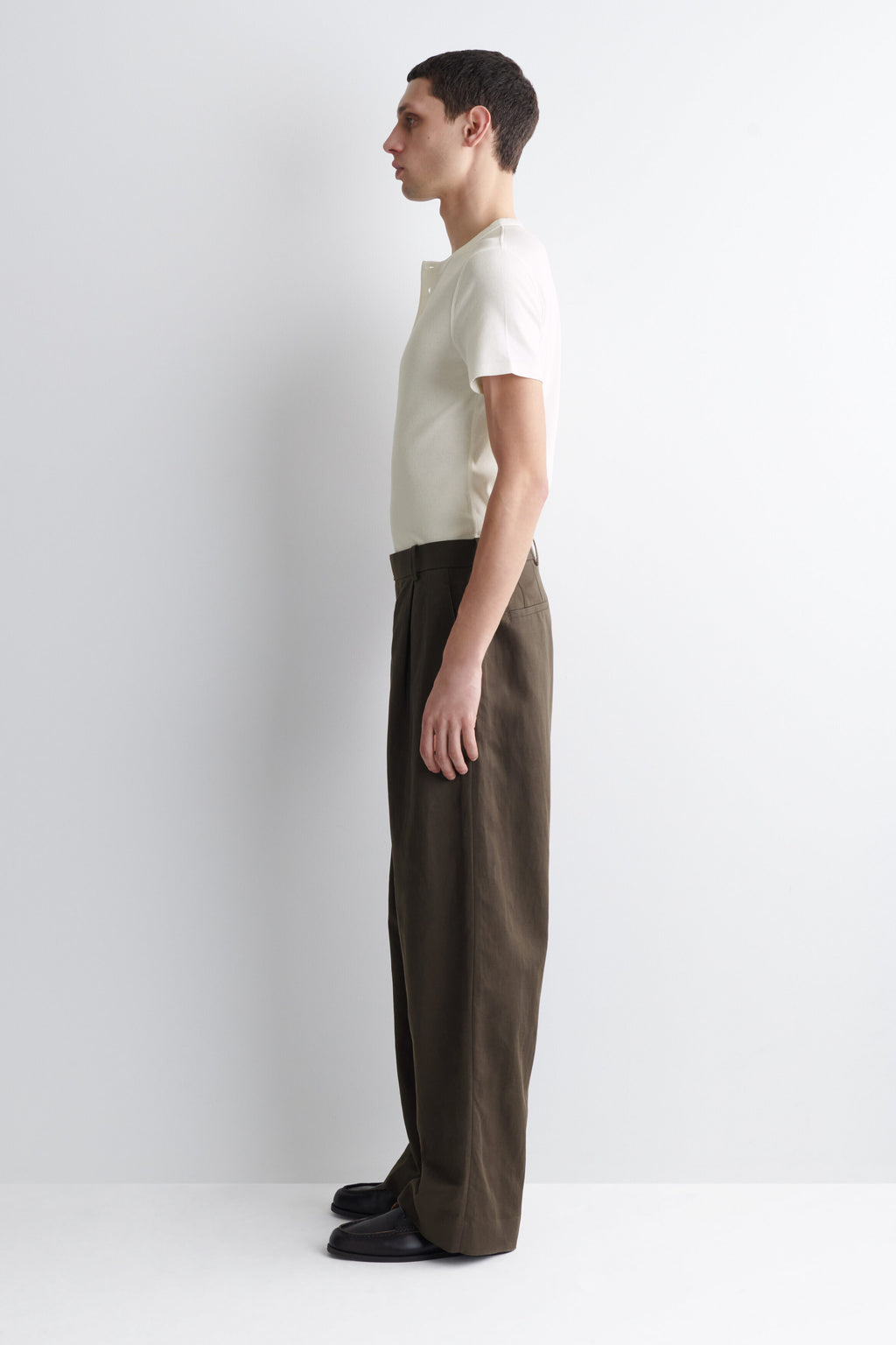 REFERENZ Lieferant (COS) - ribbed henley off-white, view 3