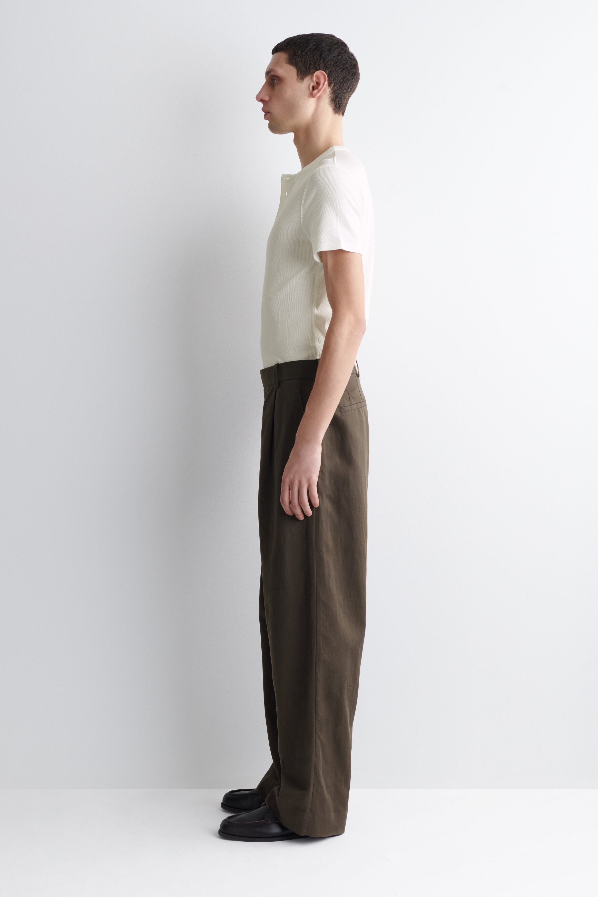 REFERENZ Lieferant (COS) - ribbed henley off-white, view 3