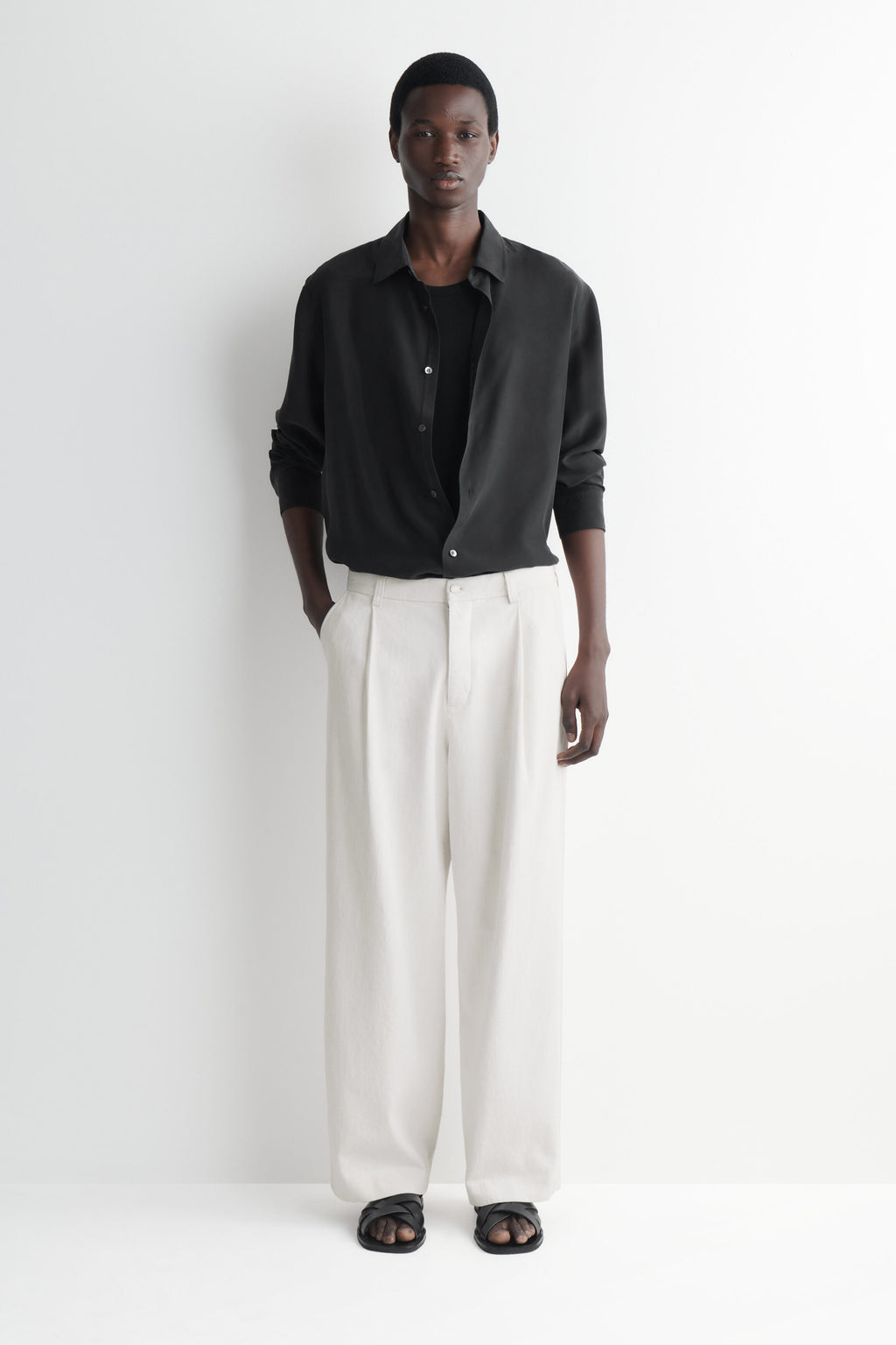 REFERENZ Lieferant (COS) - ribbed tank top black, view 2