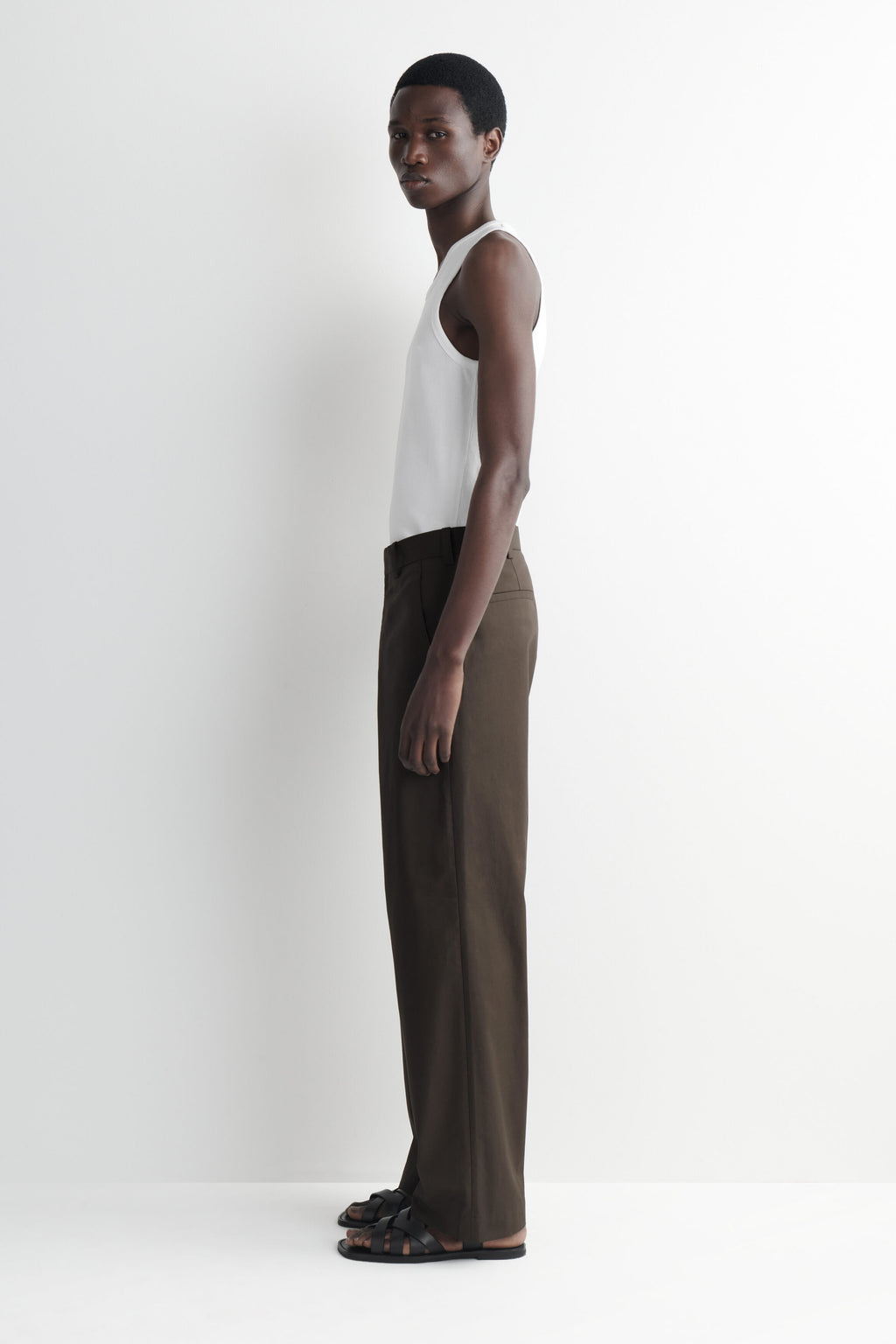 REFERENZ Lieferant (COS) - geripptes Tanktop weiss, Ansicht 3 |chip:Model – wears M