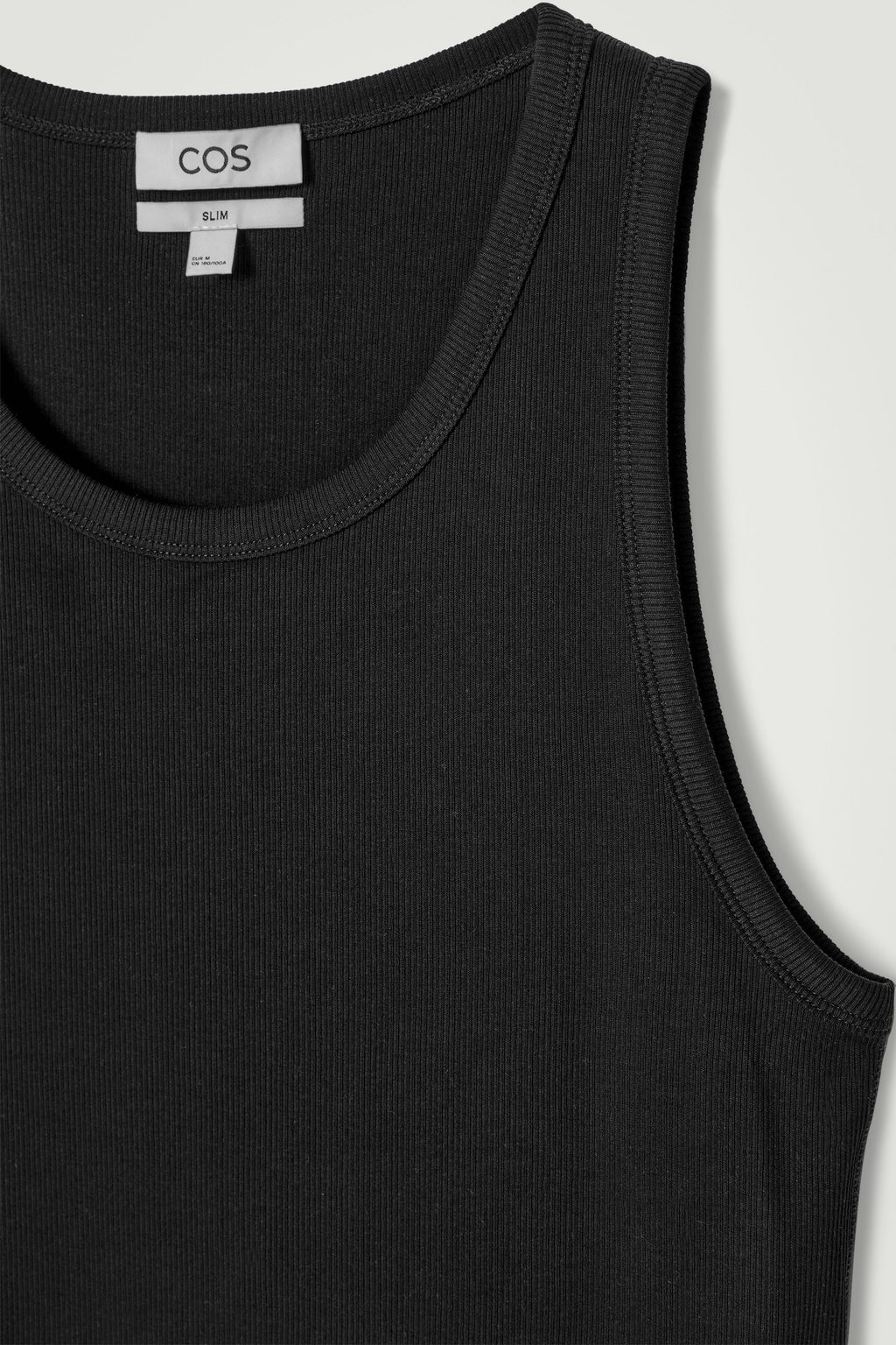 REFERENZ Lieferant (COS) - ribbed tank top black, view 7