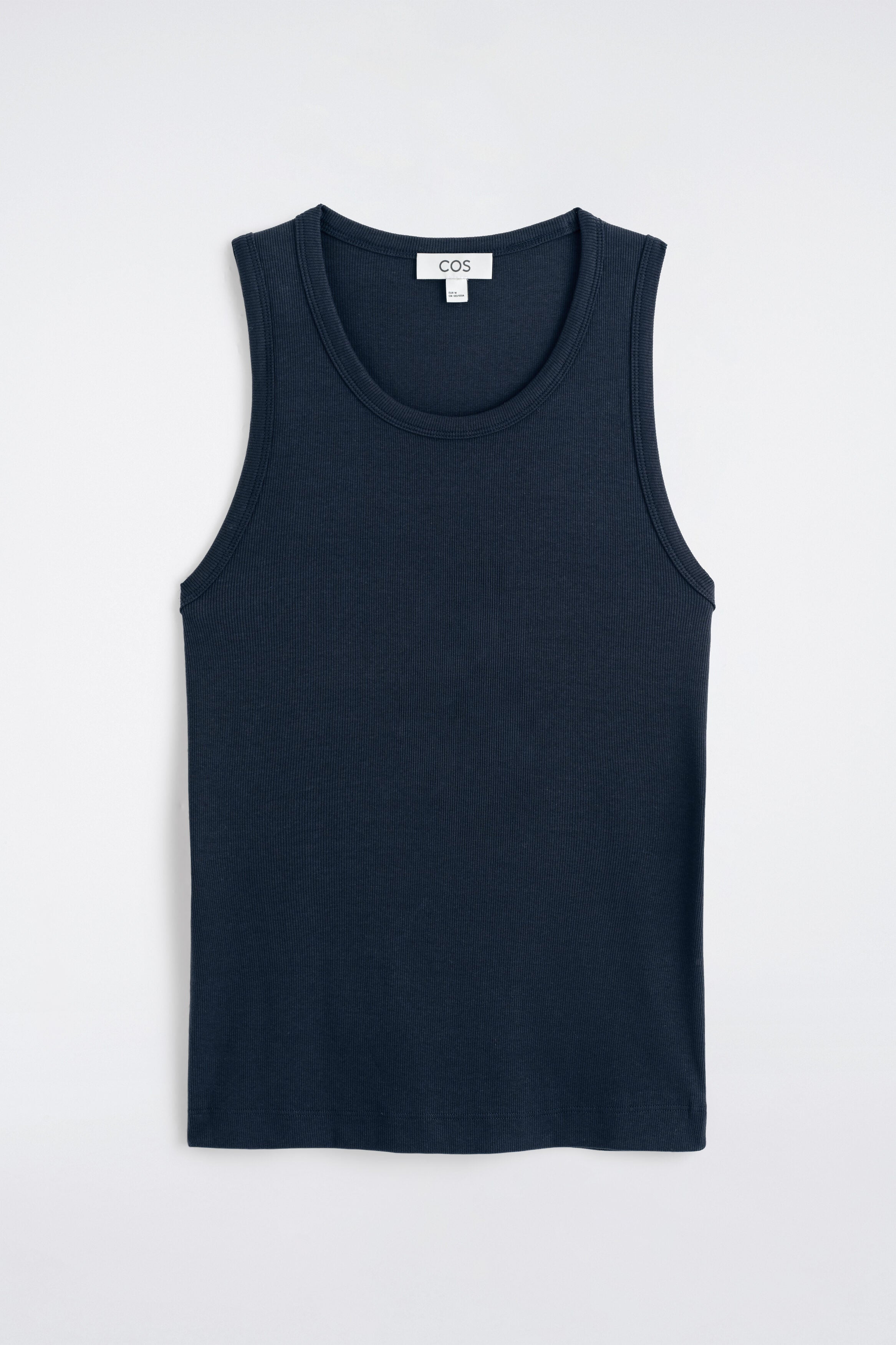 REFERENZ Lieferant (COS) - ribbed tank top navy, view 5