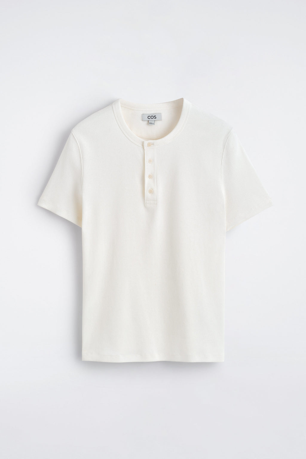 REFERENZ Lieferant (COS) - ribbed henley off-white, view 6