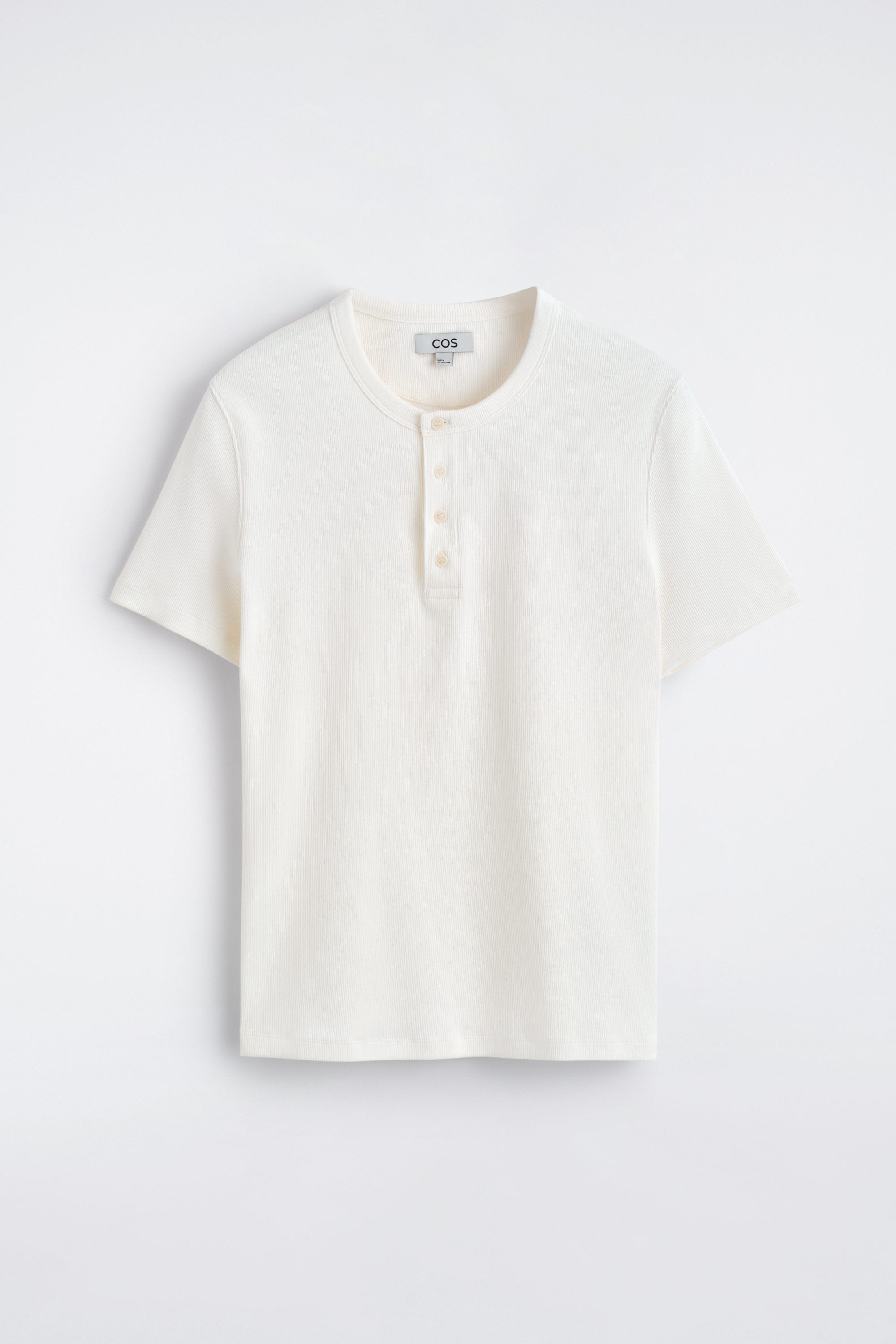 REFERENZ Lieferant (COS) - ribbed henley off-white, view 6