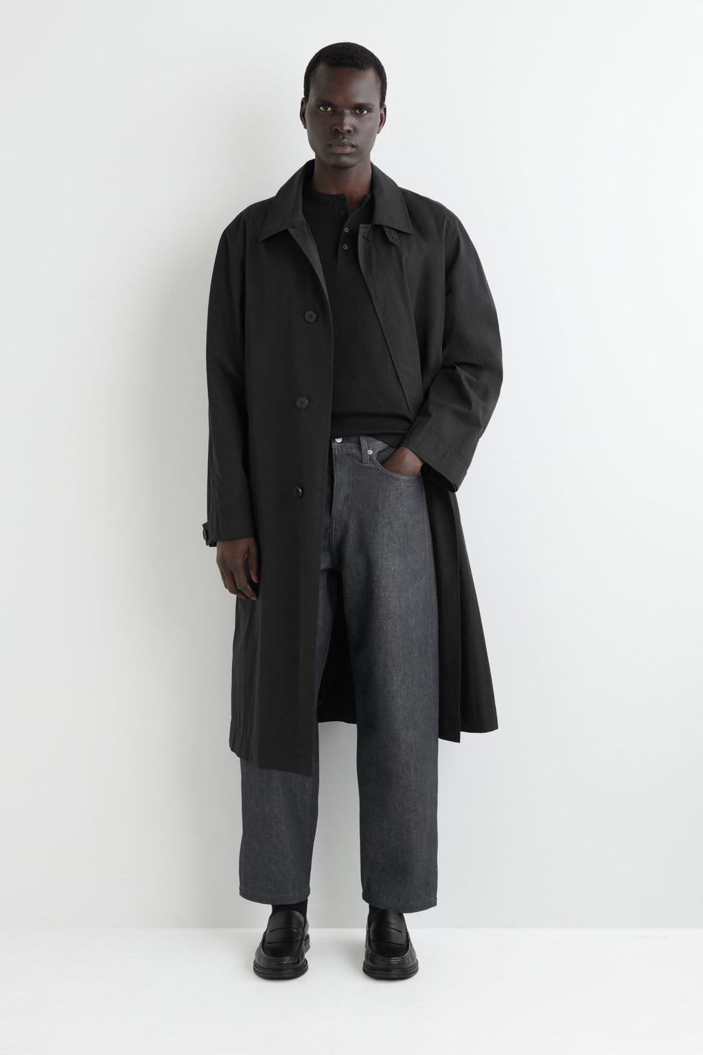 REFERENZ Lieferant (COS) - ribbed henley black, view 2