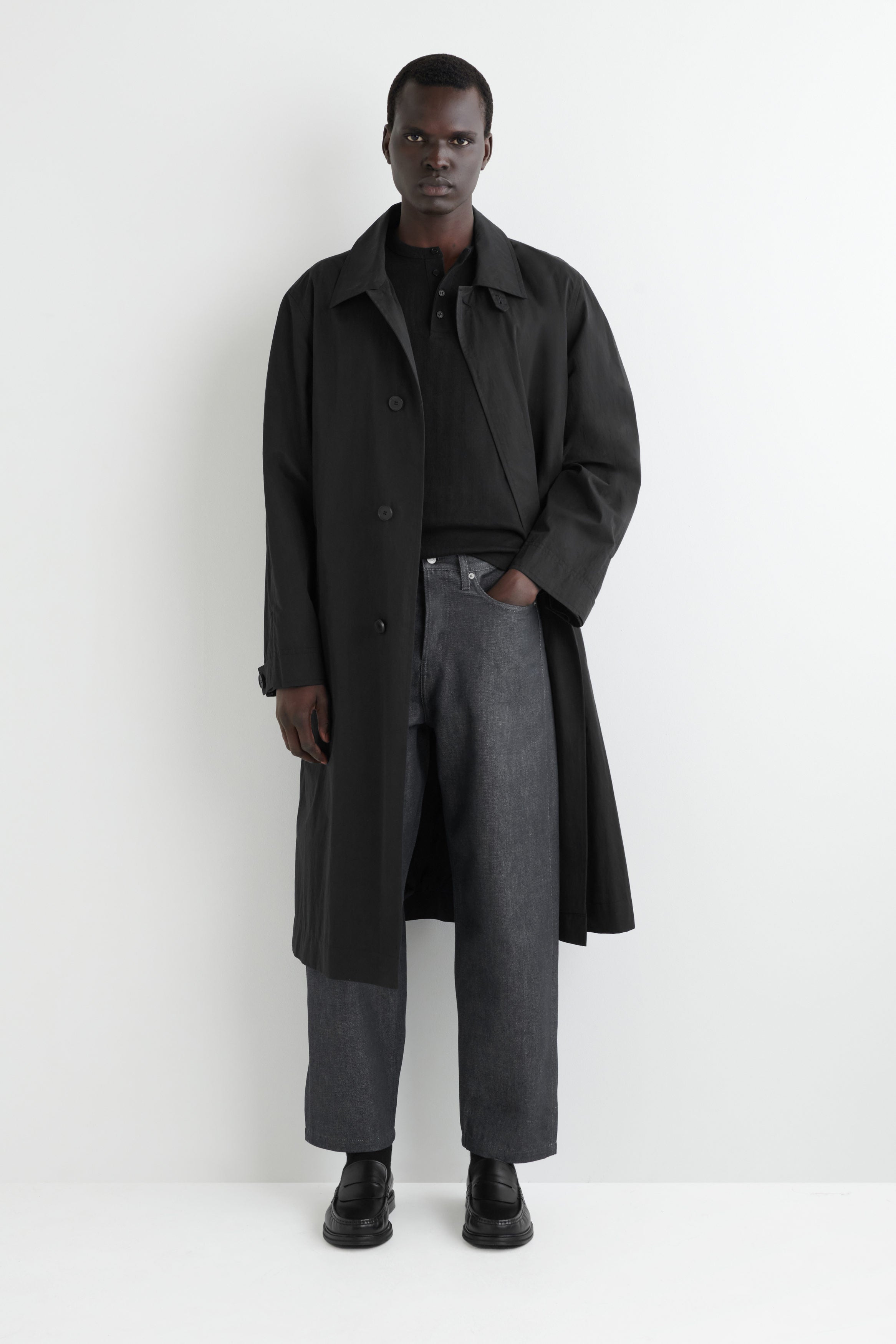 REFERENZ Lieferant (COS) - ribbed henley black, view 2