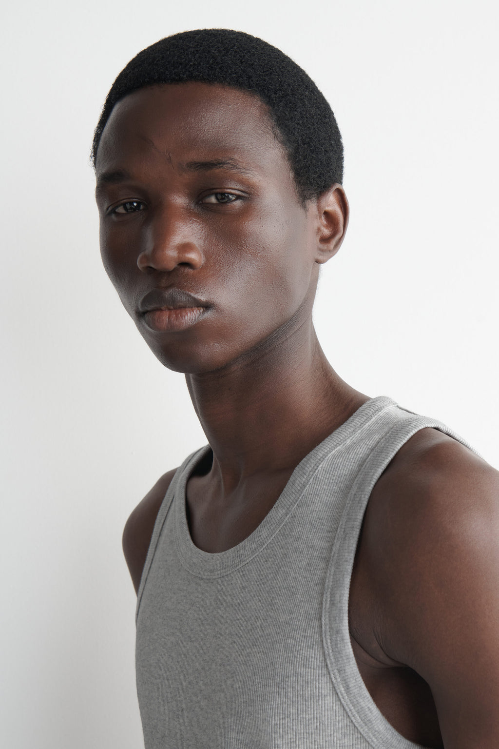 REFERENZ Lieferant (COS) - ribbed tank top grey melange, view 5