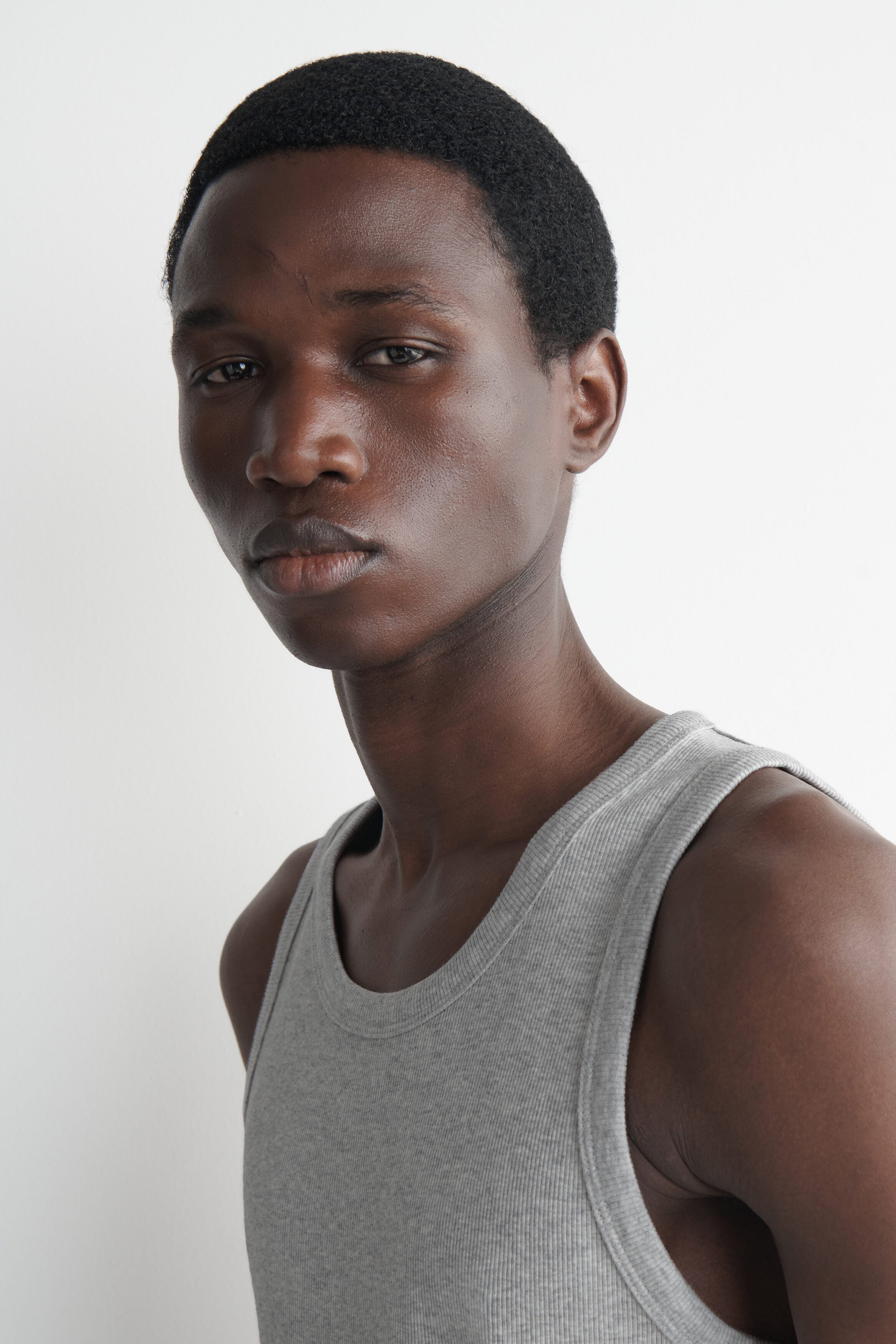 REFERENZ Lieferant (COS) - ribbed tank top grey melange, view 5