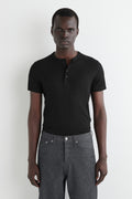 REFERENZ Lieferant (COS) - ribbed henley black, view 1