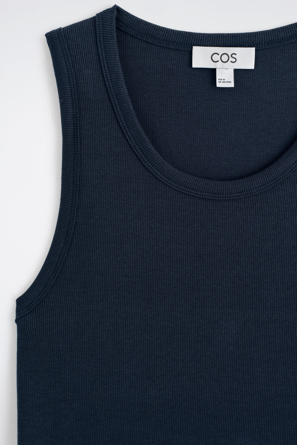 REFERENZ Lieferant (COS) - ribbed tank top navy, view 6