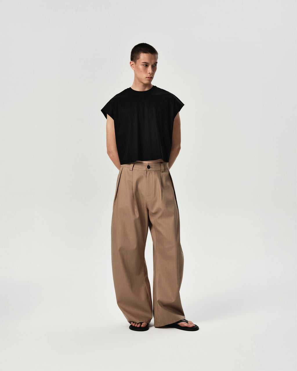 REFERENZ Lieferant (Yhone Slub) - Leinenhose khaki