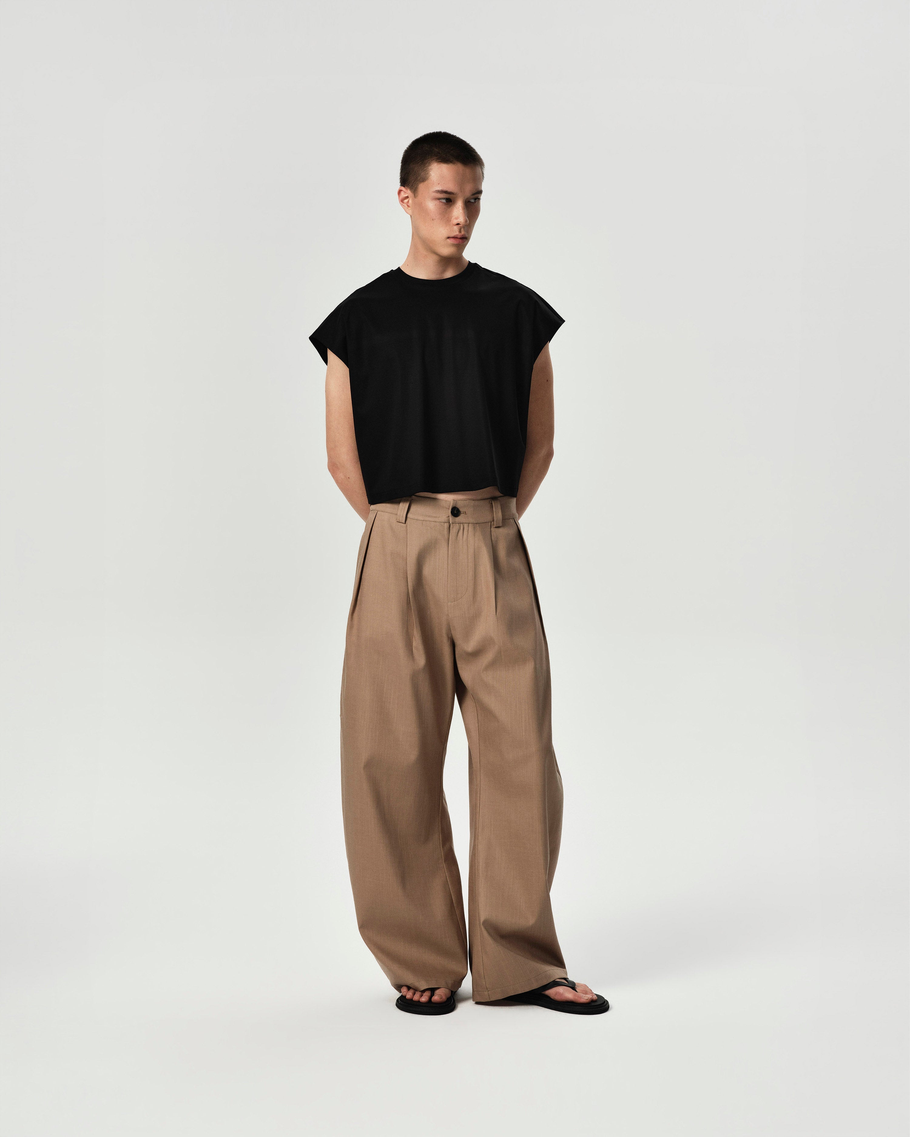 REFERENZ Lieferant (Yhone Slub) - Leinenhose khaki