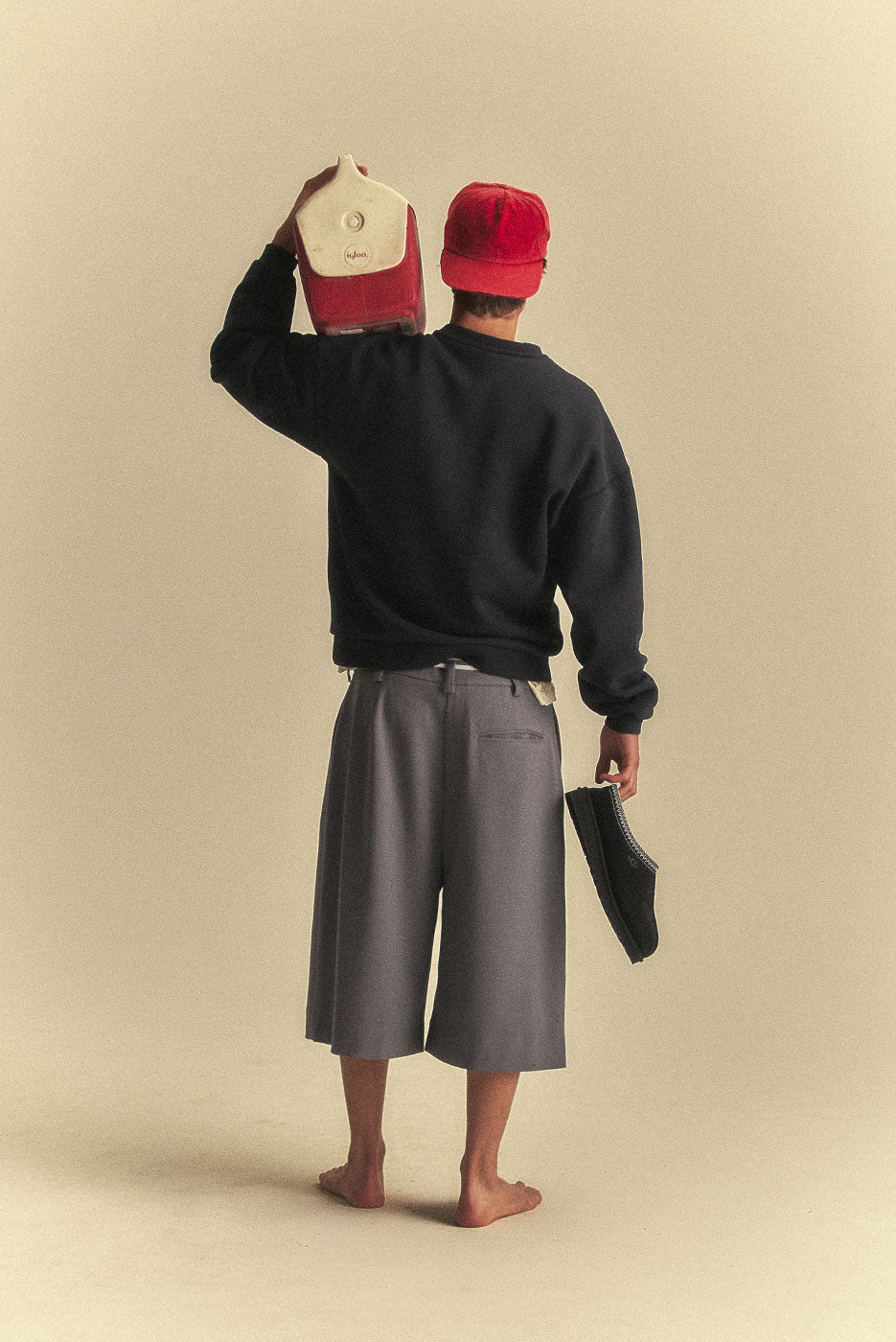 REFERENZ Lieferant (Elwood) - Formal Short grau, Detail Verschluss