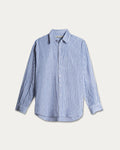 REFERENZ Lieferant (Every Other Thursday) - Leinenhemd blau gestreift