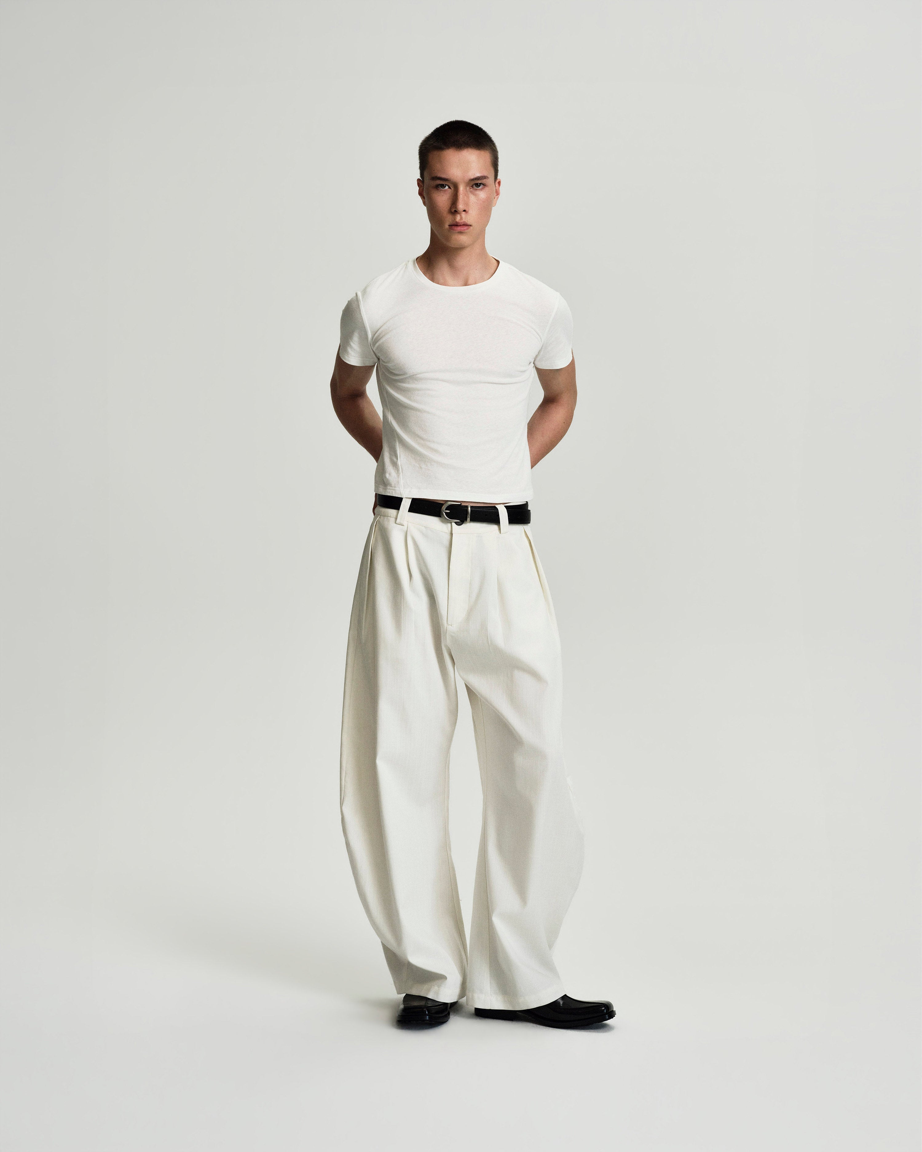 REFERENZ Lieferant (Yhone Slub) - Leinenhose weiss