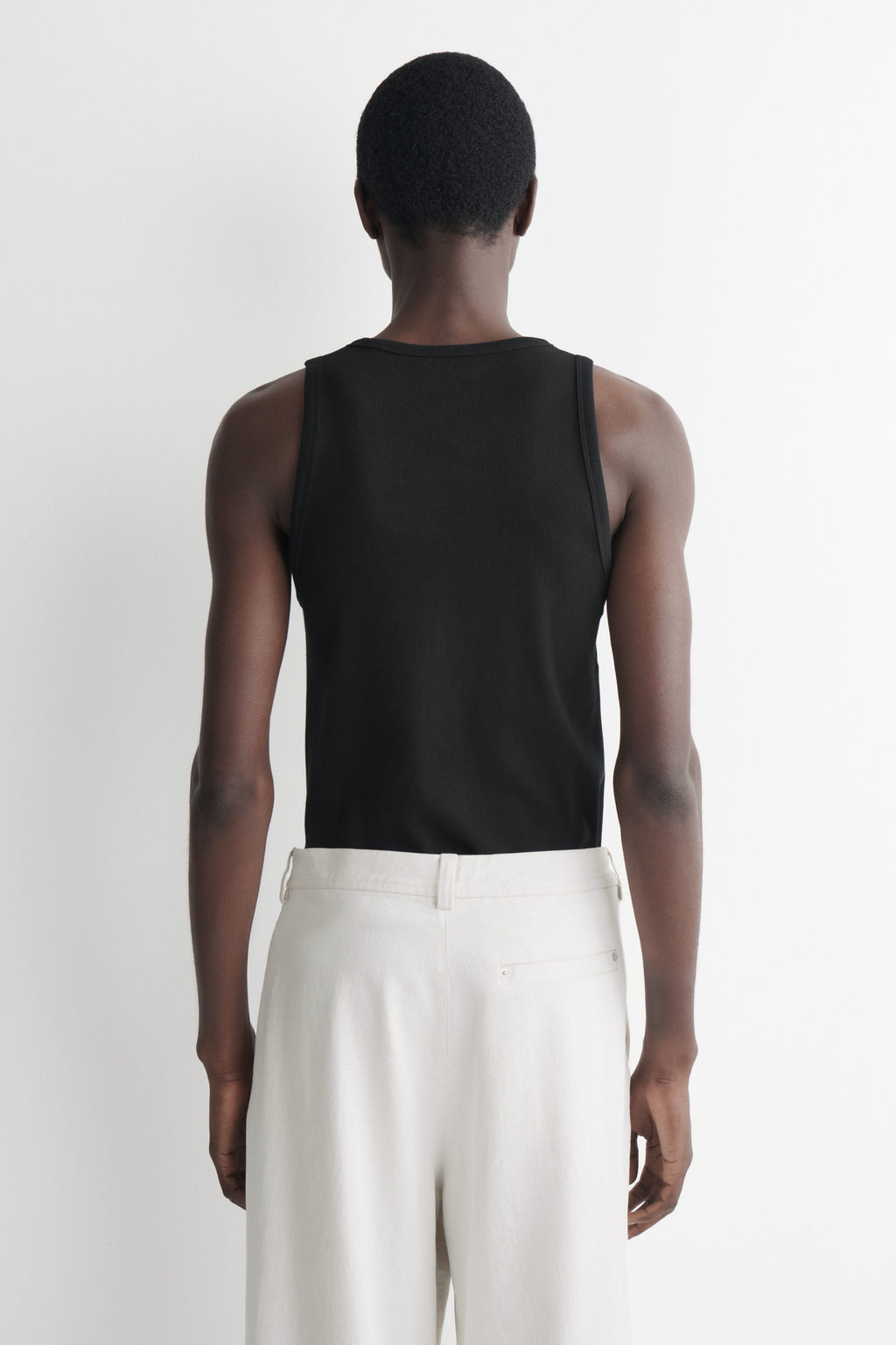 REFERENZ Lieferant (COS) - ribbed tank top black, view 4