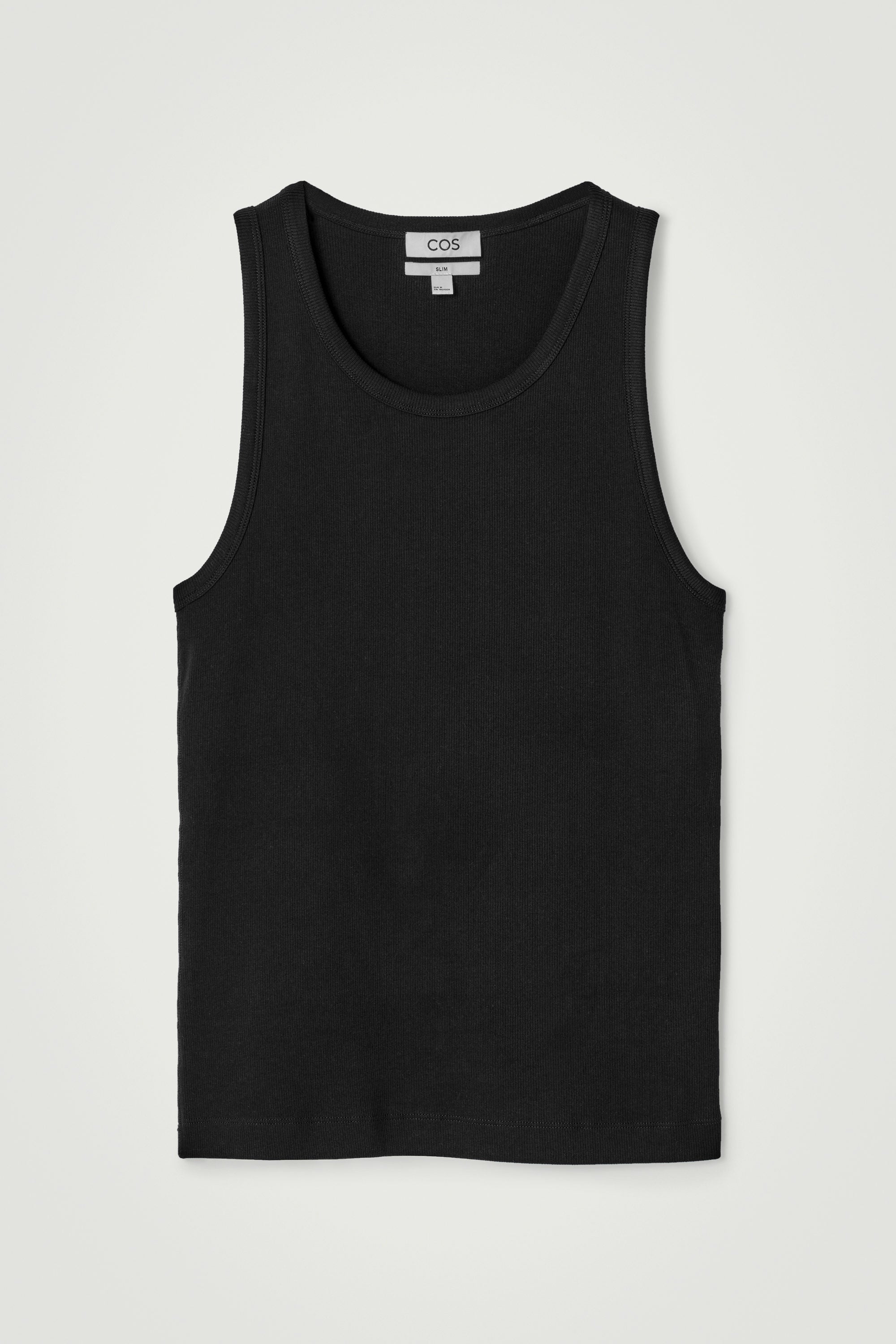 REFERENZ Lieferant (COS) - ribbed tank top black, view 6