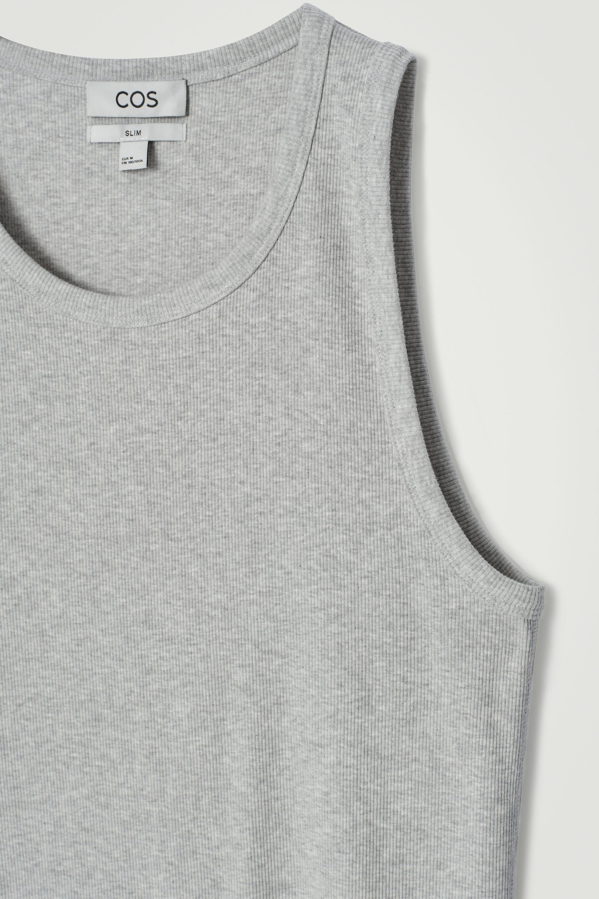 REFERENZ Lieferant (COS) - ribbed tank top grey melange, view 7