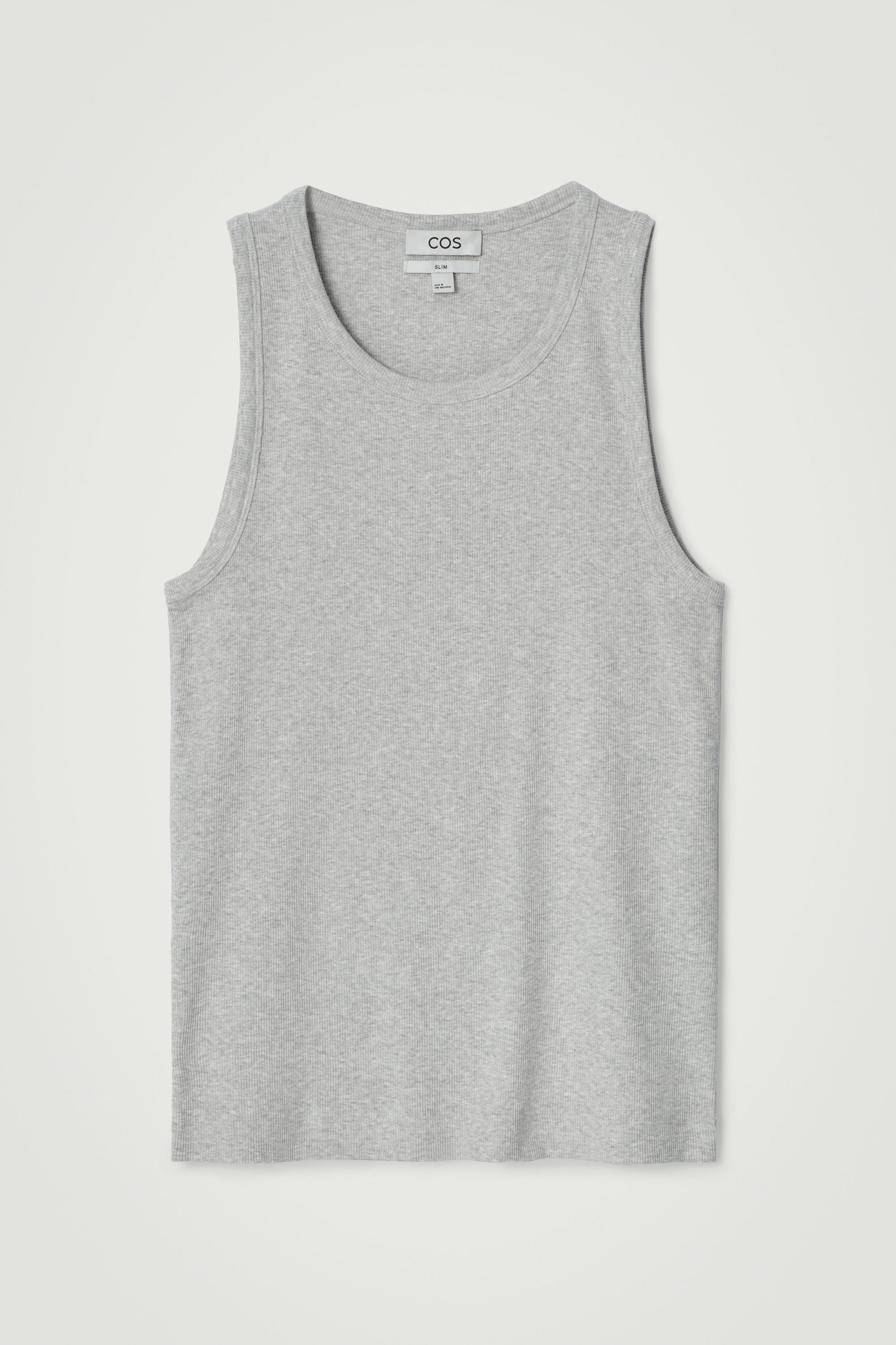 REFERENZ Lieferant (COS) - ribbed tank top grey melange, view 6