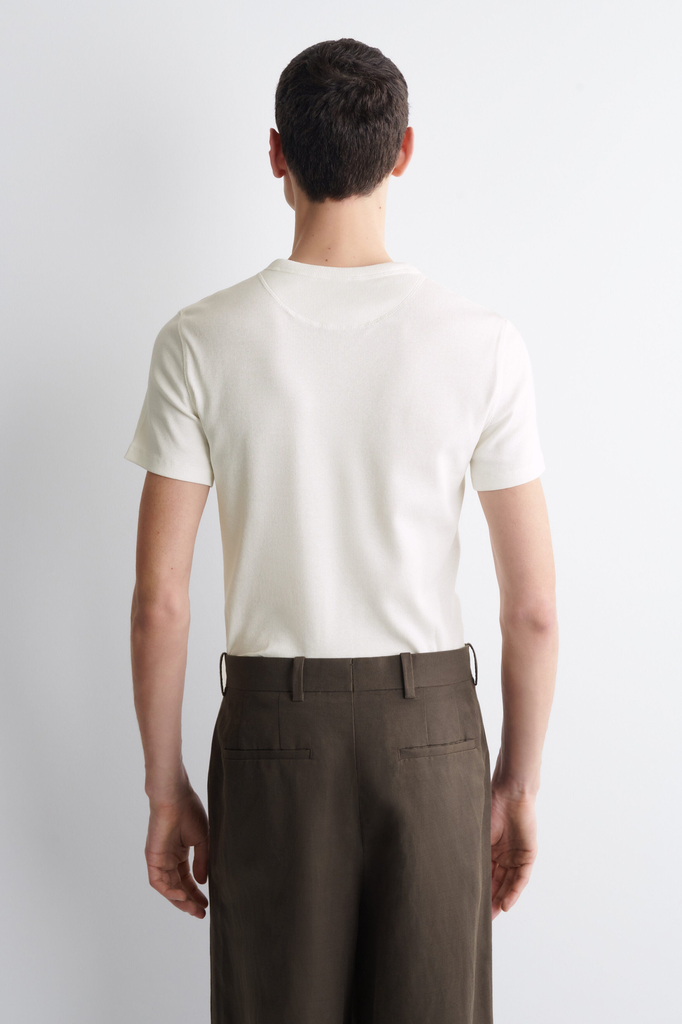 REFERENZ Lieferant (COS) - ribbed henley off-white, view 4