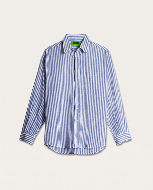 Supplier reference (Every Other Thursday) - linen dress shirt, blue stripe